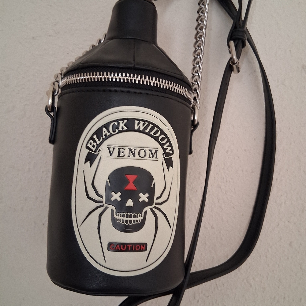 Mad Engine Black Widow Venom Bottle Crossbody Purse - Picture 4 of 9